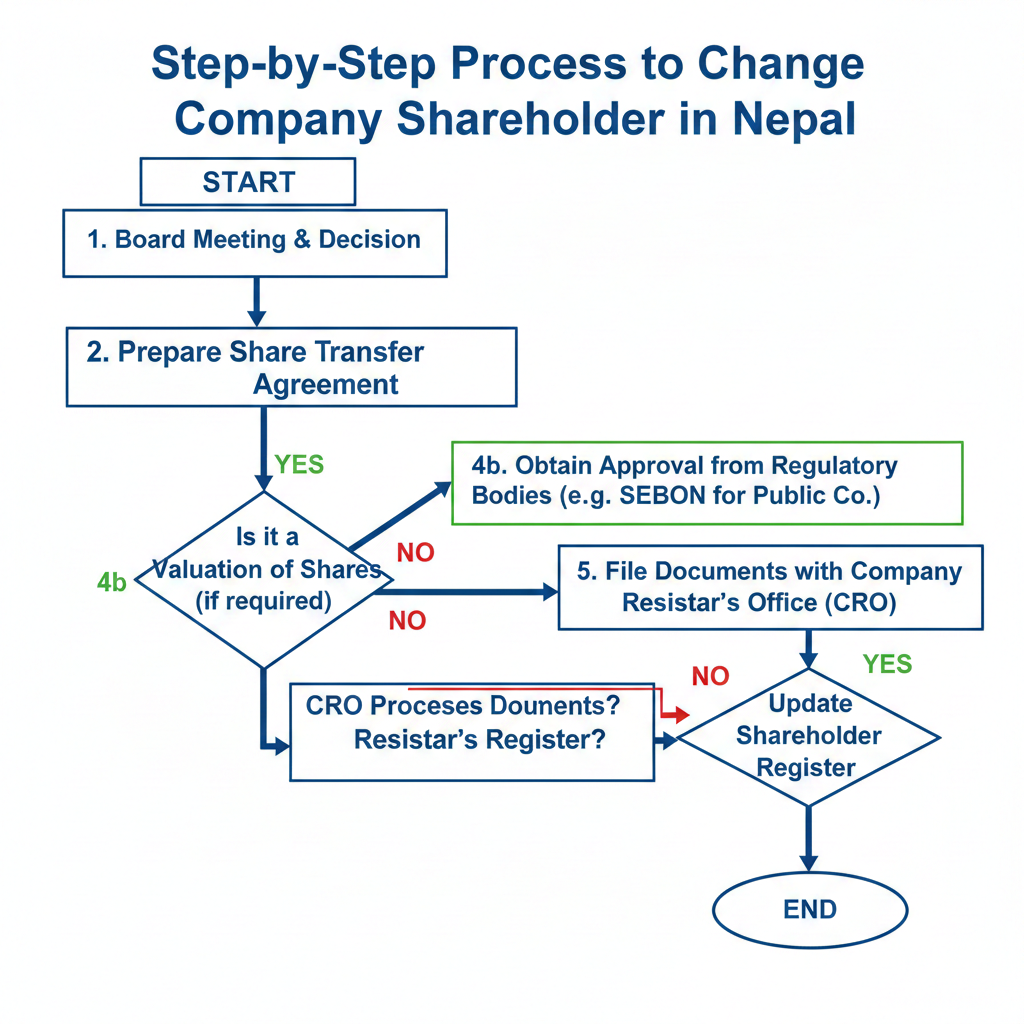 Change Company Shareholder in Nepal